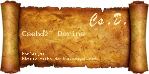 Csehó Dorina névjegykártya