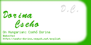 dorina cseho business card