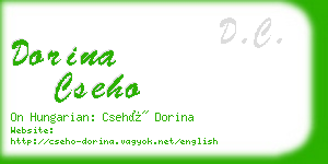 dorina cseho business card